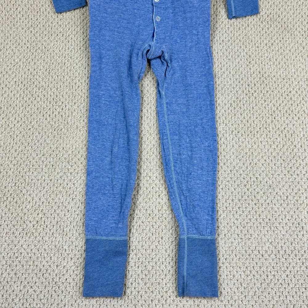 Vtg Duofold Long Johns Mens XS Blue Two Layer Thermal Underwear Union Suit USA